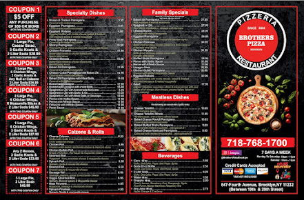 Menu Brothers Pizza - 1