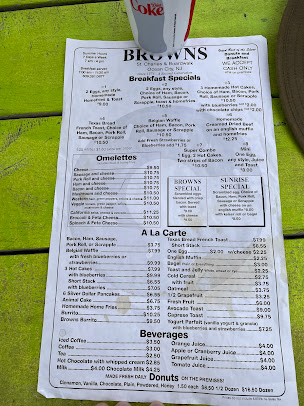 Menu Browns Restaurant - 2