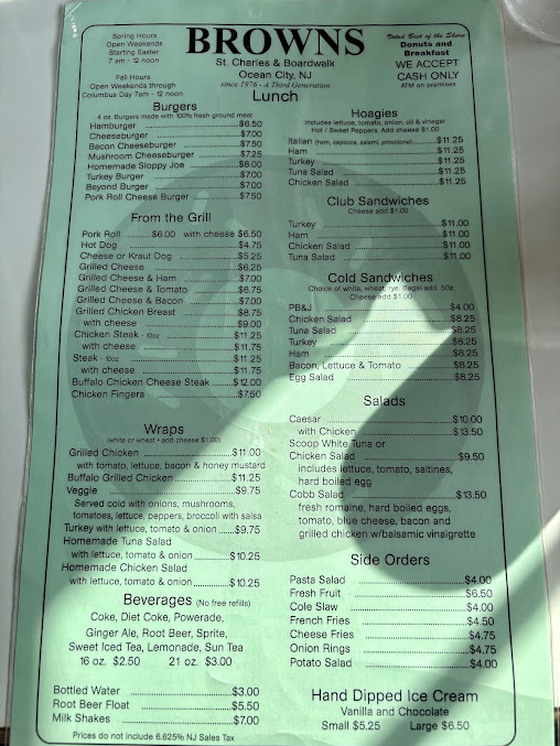 Menu Browns Restaurant - 6