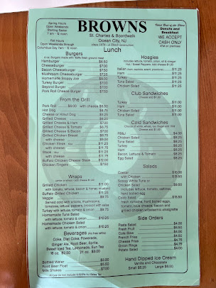 Menu Browns Restaurant - 8