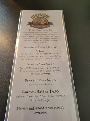 Menu Brunos Pizza Wings - 4