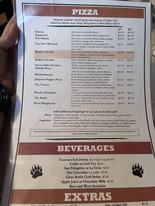 Menu Brunos Pizza Wings - 8