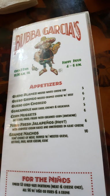 Menu Bubba Garcias - 0
