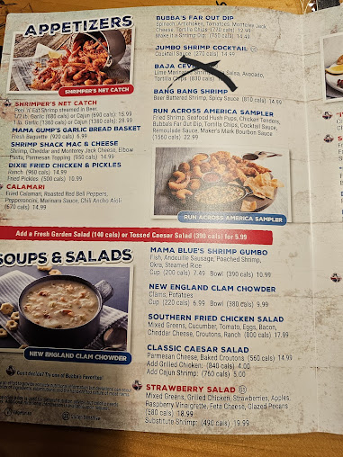 Menu Bubba Gump Shrimp Co Denver - 1