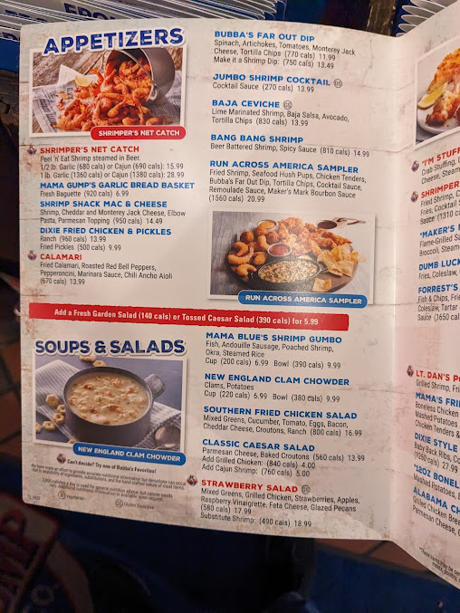 Menu Bubba Gump Shrimp Co Denver - 6