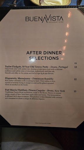 Menu Buena Vista Restaurant & Bar - 1
