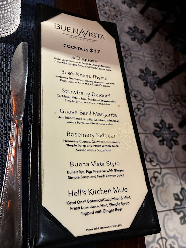 Menu Buena Vista Restaurant & Bar - 4