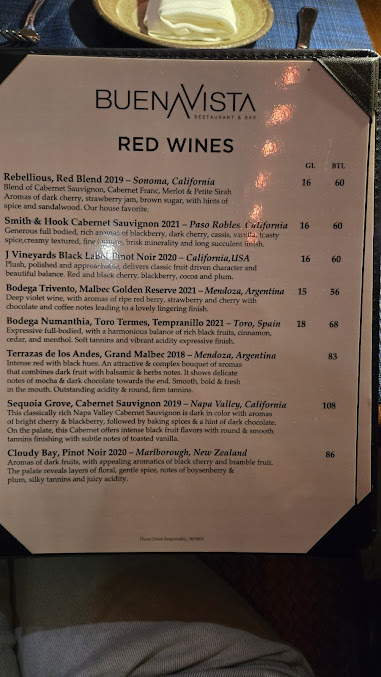 Menu Buena Vista Restaurant & Bar - 5