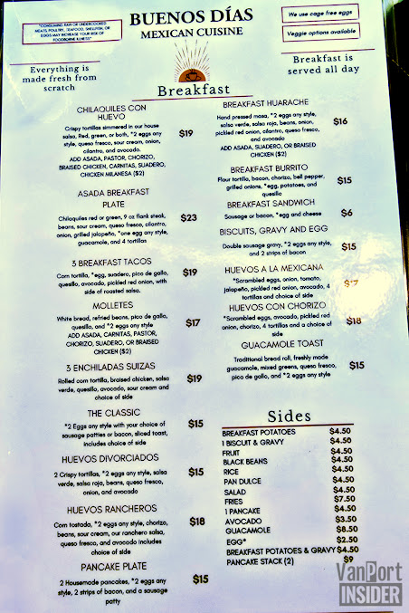 Menu Buenos Dias Mexican Cuisine - 0