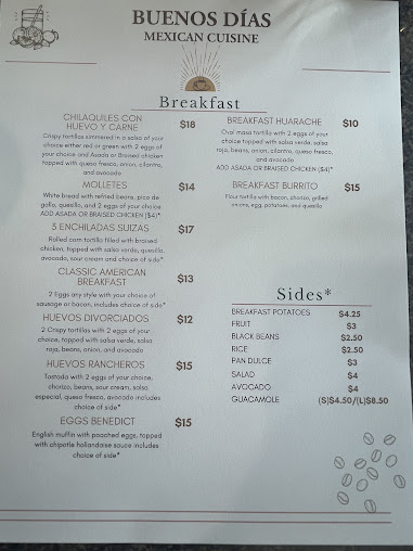 Menu Buenos Dias Mexican Cuisine - 2