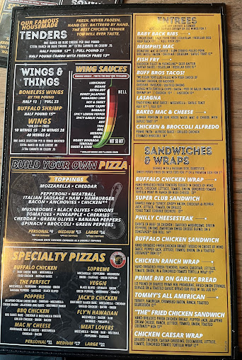 Menu Buffalo Brothers Of Lake Boone - 1