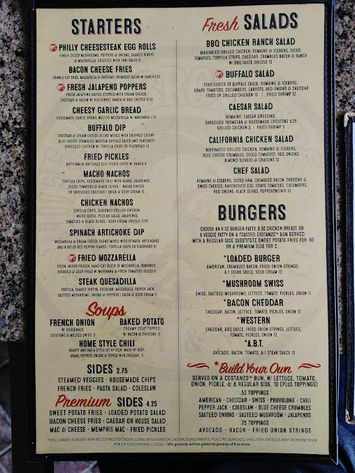 Menu Buffalo Brothers Of Lake Boone - 4