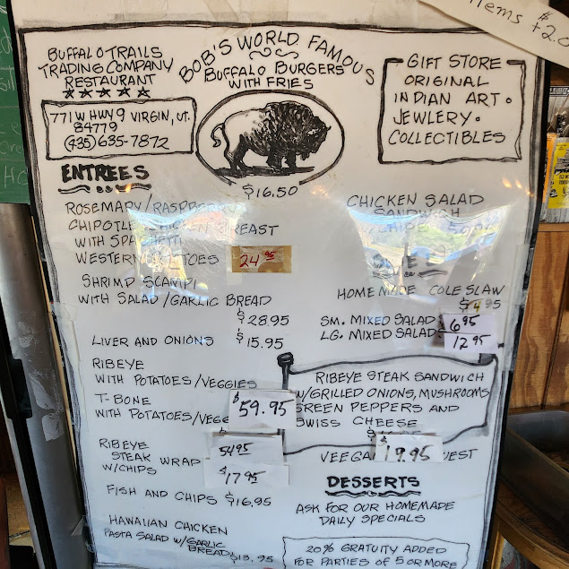 Menu Buffalo Trails Trading Company - 4