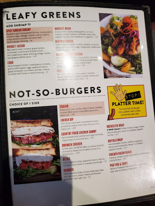 Menu Bull & Bear Roadhouse And Catering - 1