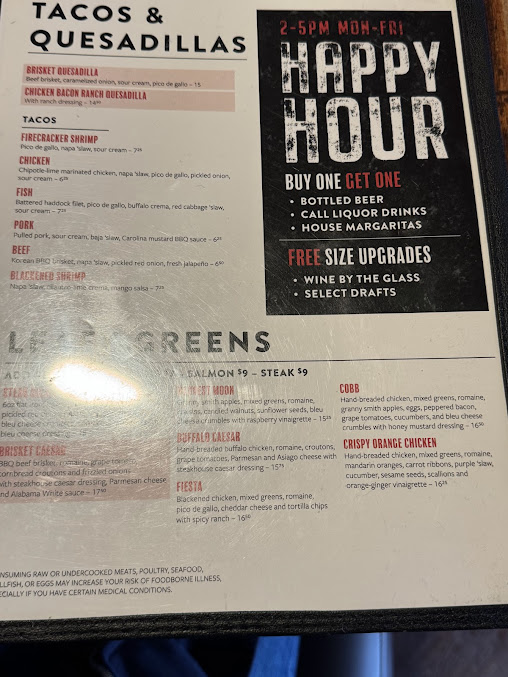 Menu Bull & Bear Roadhouse And Catering - 5