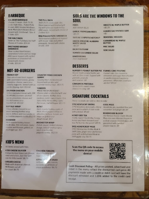 Menu Bull & Bear Roadhouse And Catering - 9