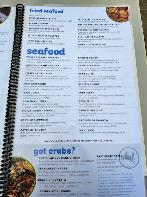 Menu Bum Rogers Crab House Tavern - 7