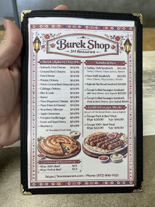 Menu Burek Shop 3M Restaurant - 0