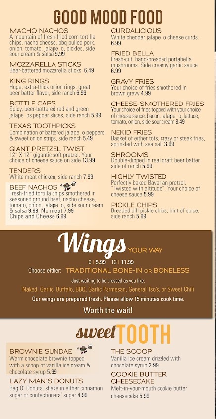 Menu Burgers Beer Gibson City - 0