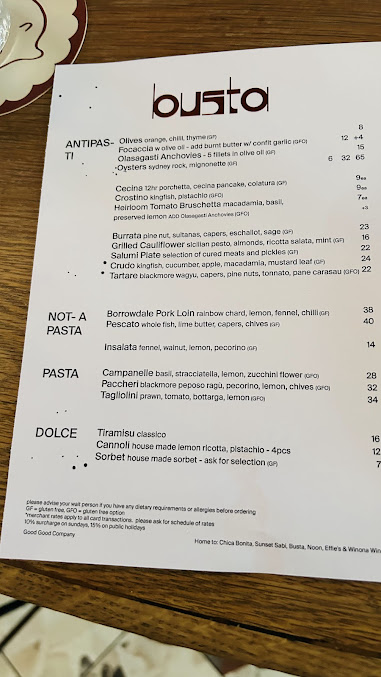 Menu Busta - 1