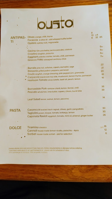 Menu Busta - 7