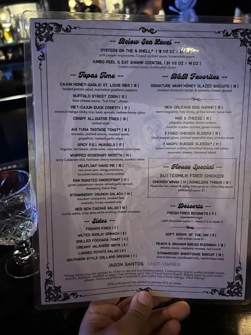 Menu Buttermilk & Bourbon - Back Bay - 4