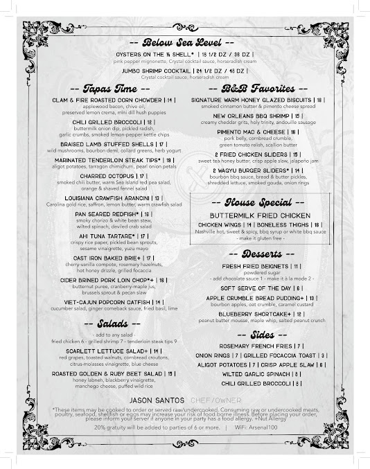Menu Buttermilk & Bourbon - Back Bay - 8