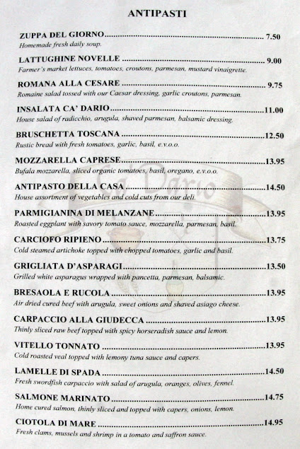 Menu Ca Dario Santa Barbara - 0