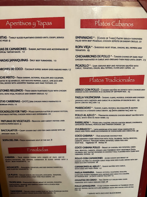 Menu Cabana - 2