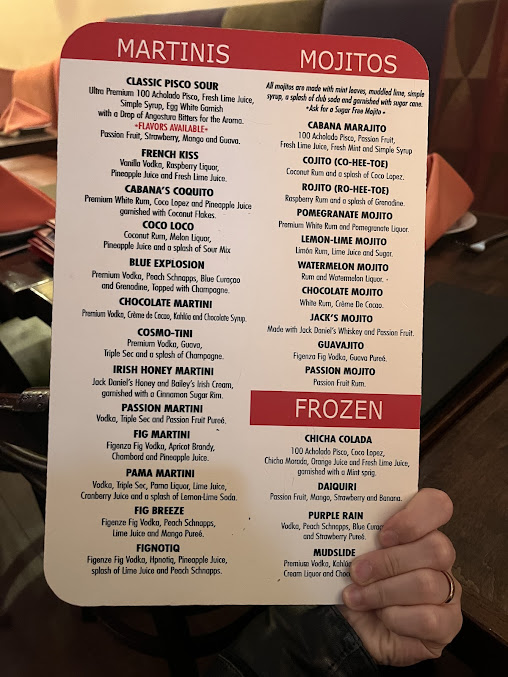 Menu Cabana - 7