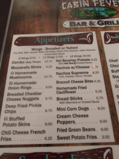 Menu Cabin Fever Bar Grill - 5