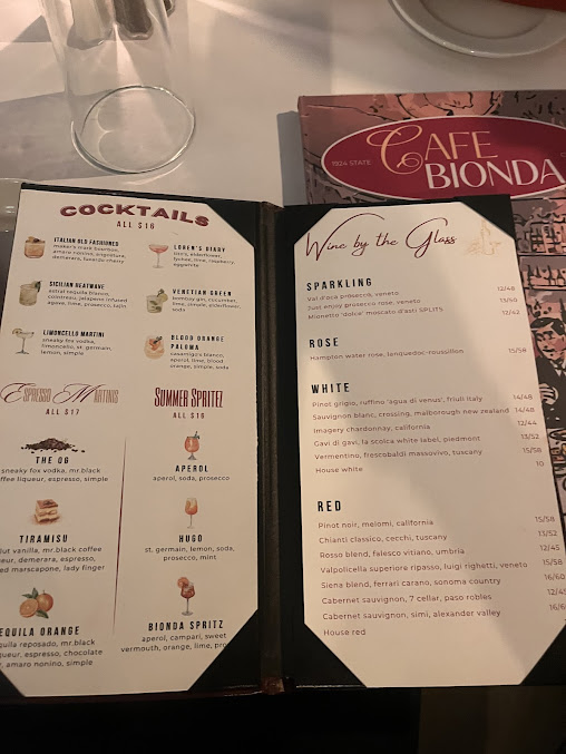 Menu Cafe Bionda - 2