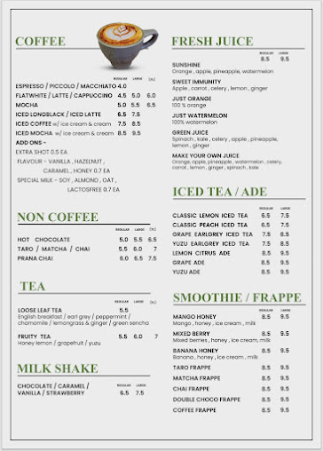 Menu Cafe Hunters Hill - 0