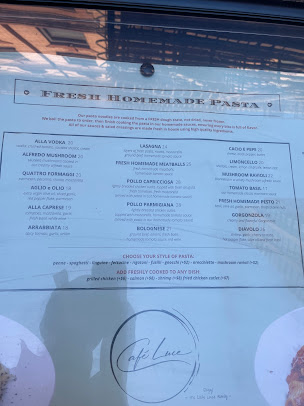 Menu Cafe Luce - Italian Restaurant & Wine Bar - 1