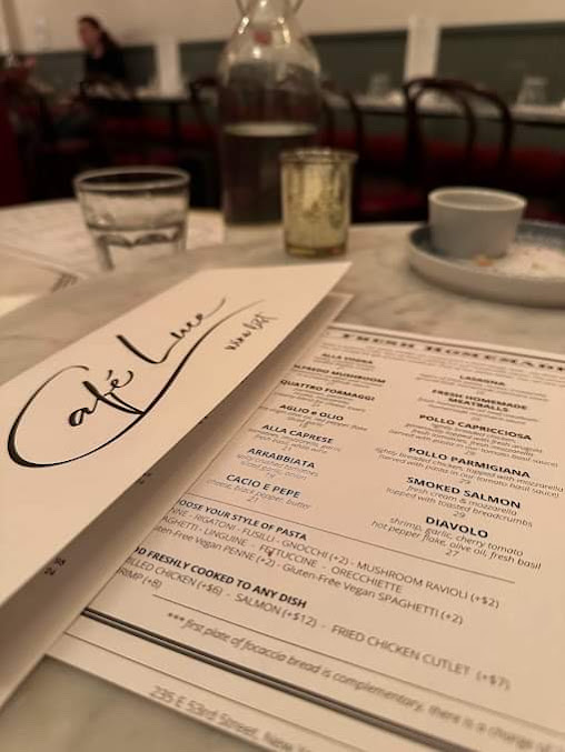 Menu Cafe Luce - Italian Restaurant & Wine Bar - 2