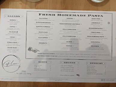 Menu Cafe Luce - Italian Restaurant & Wine Bar - 7