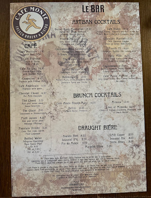 Menu Cafe Monte French Bakery And Bistro - 4