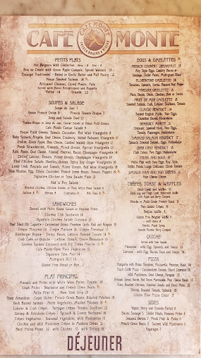 Menu Cafe Monte French Bakery And Bistro - 7