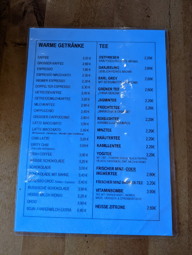 Menu Café Restaurant Morgenland - 0
