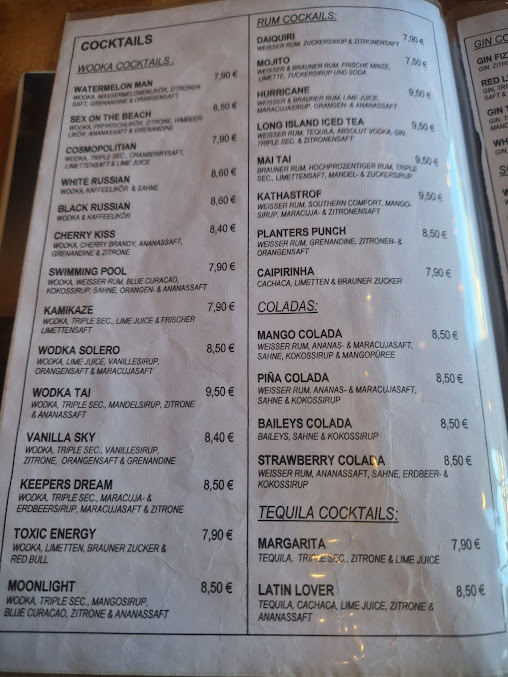 Menu Café Restaurant Morgenland - 1