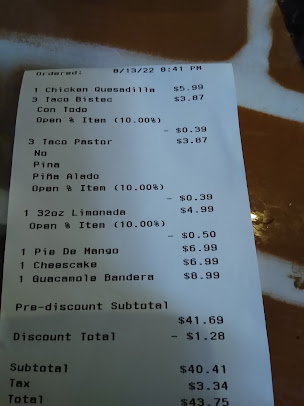Menu Calacas Tacos Beer San Benito - 3