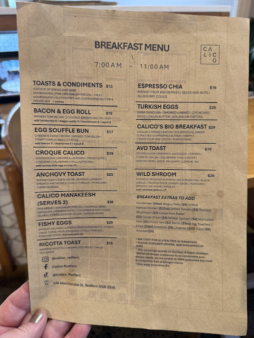 Menu Calico - Cafe, Restaurant, Pizzeria & Bar - 8