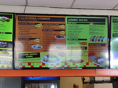 Menu California Burrito Taco Shop - 3