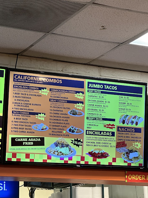 Menu California Burrito Taco Shop - 7