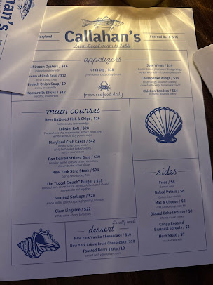 Menu Callahans Seafood Bar Grill - 2