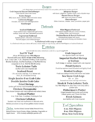 Menu Callahans Seafood Bar Grill - 9