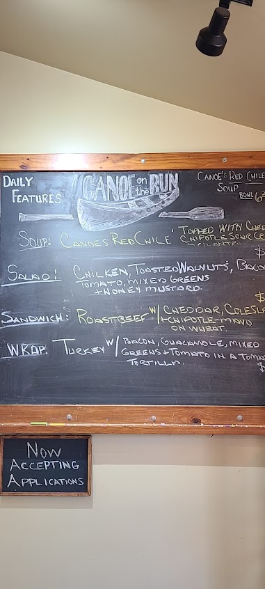 Menu Canoe On The Run - 0