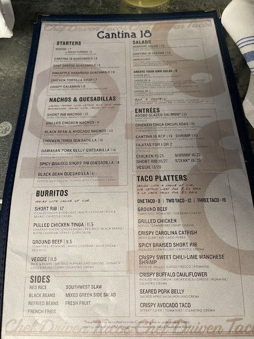 Menu Cantina 18 - 4