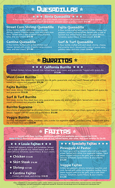 Menu Cantina Louie - 4