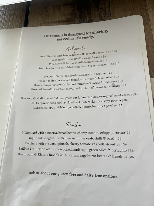 Menu Capriccio Osteria Italian Restaurant - 5